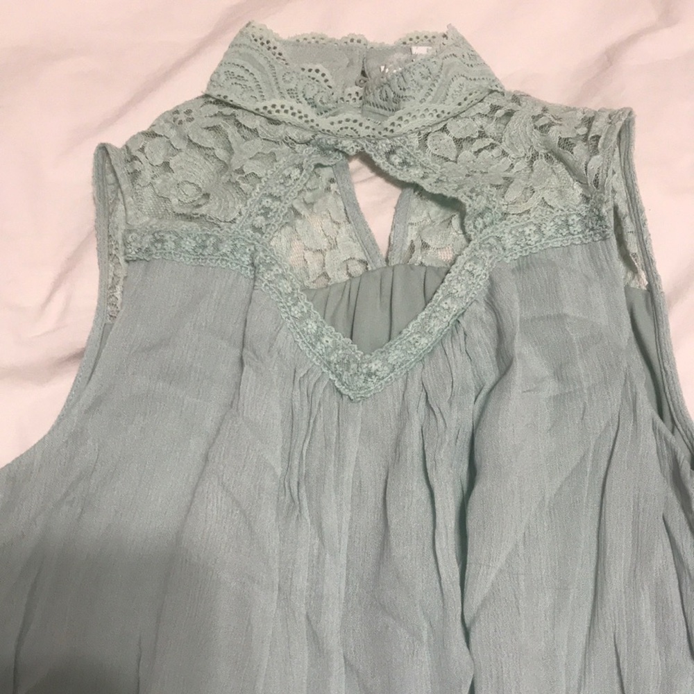 Mint keyhole dress